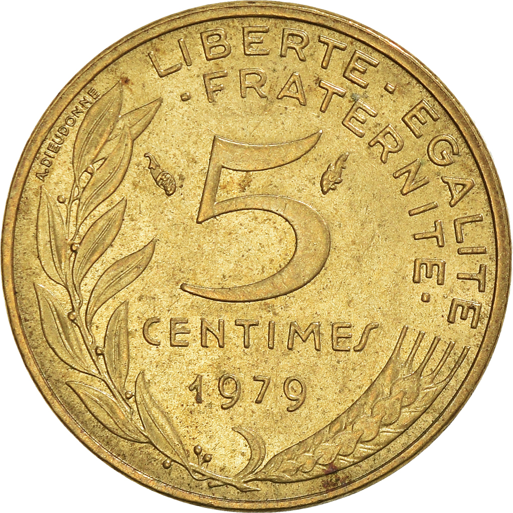 Moneda, Francia, 5 Centimes, 1979