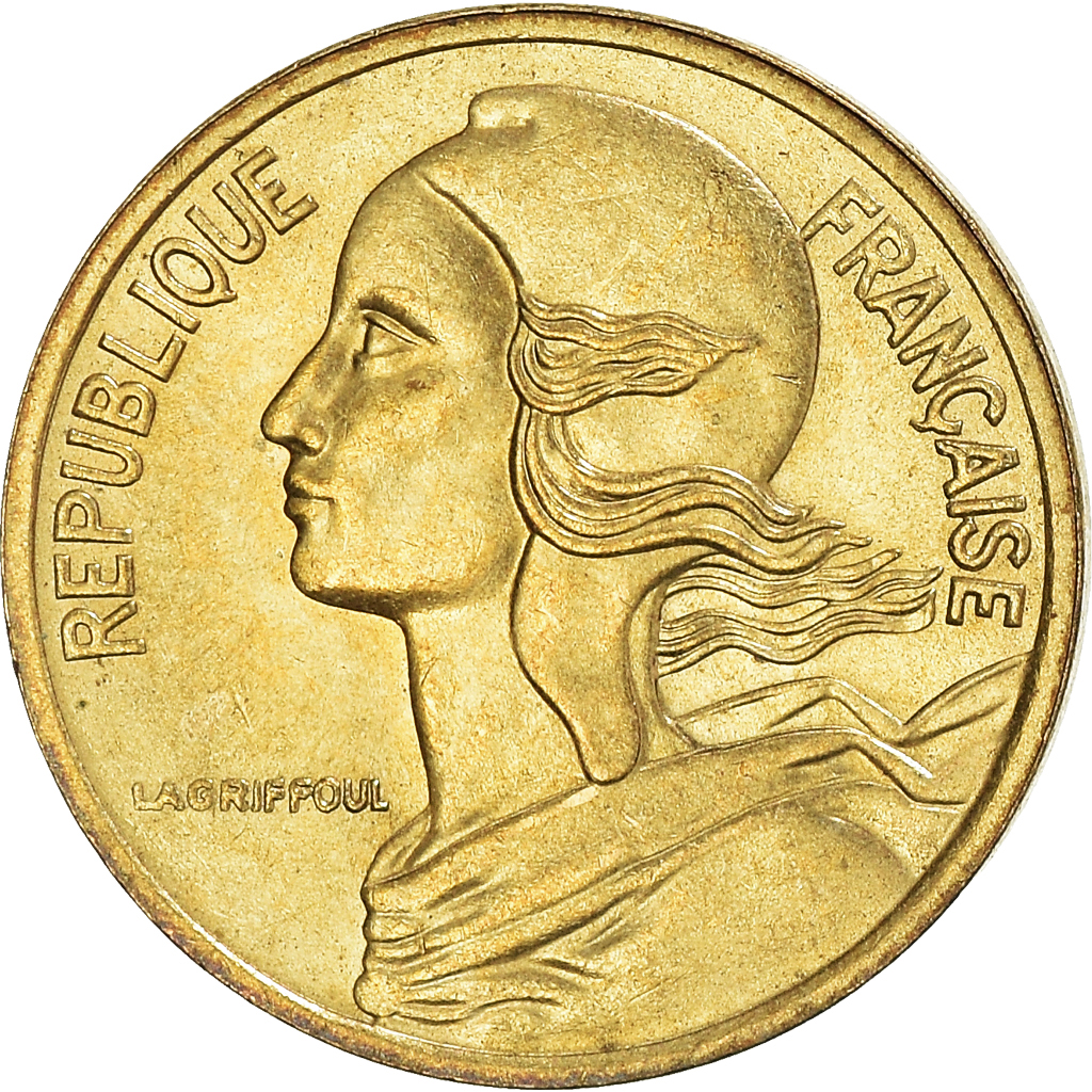 Moneda, Francia, 5 Centimes, 1977