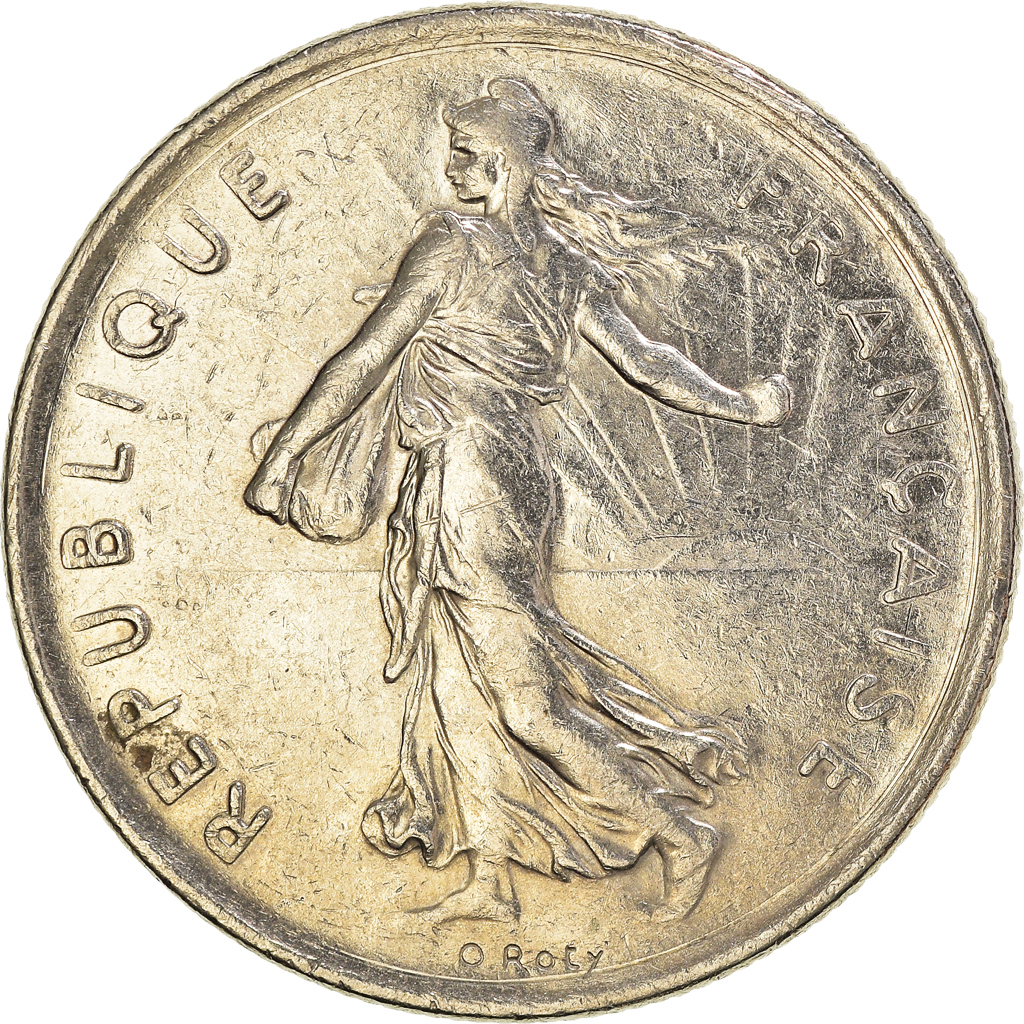 Moneda, Francia, 5 Francs, 1992