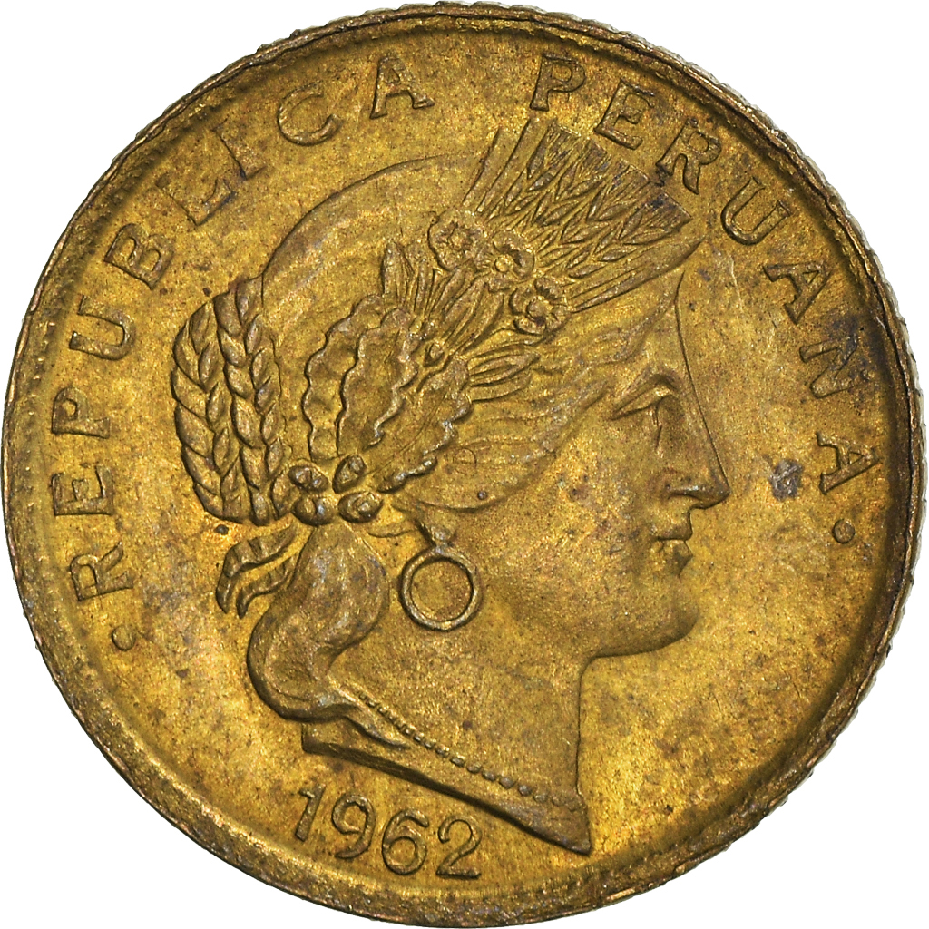 Coin, Peru, 5 Centavos, 1962