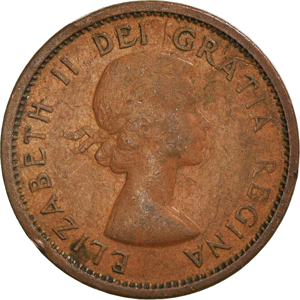 Moneda, Canadá, Cent, 1964