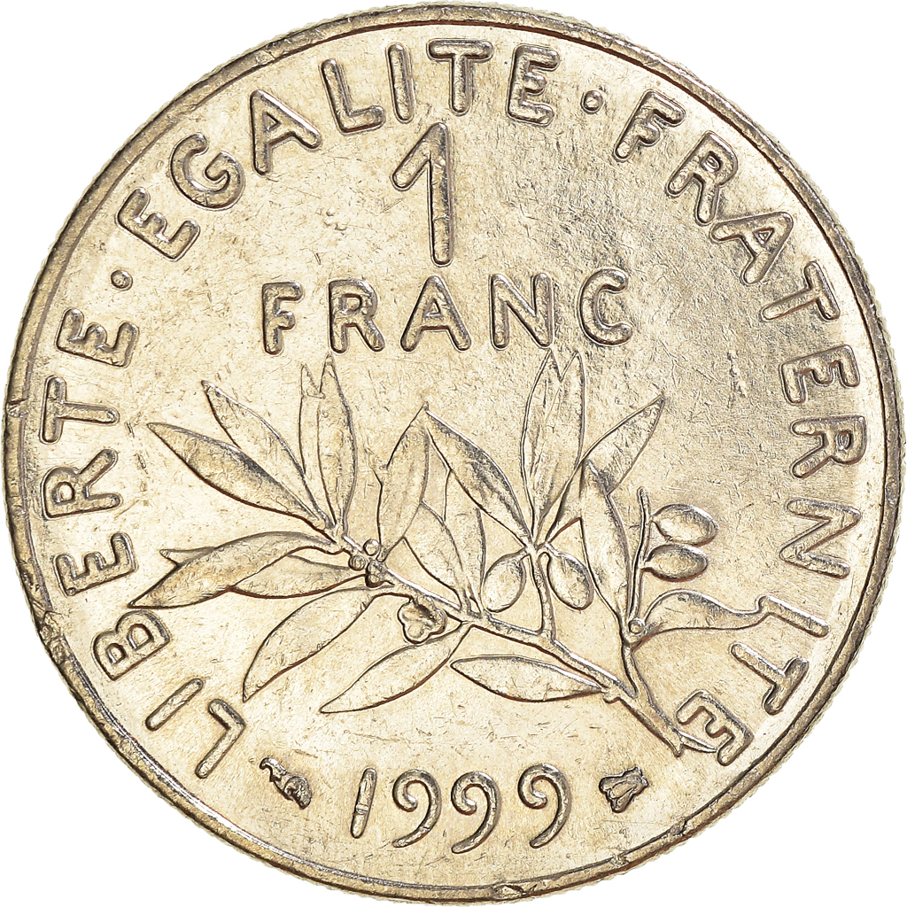 Moneda, Francia, Franc, 1999