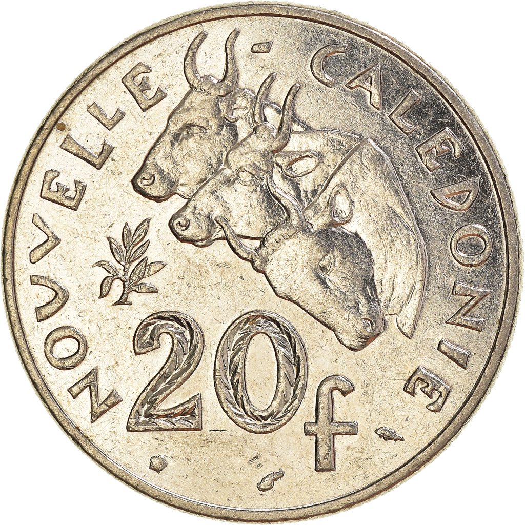 Moneda, Nueva Caledonia, 20 Francs, 1990