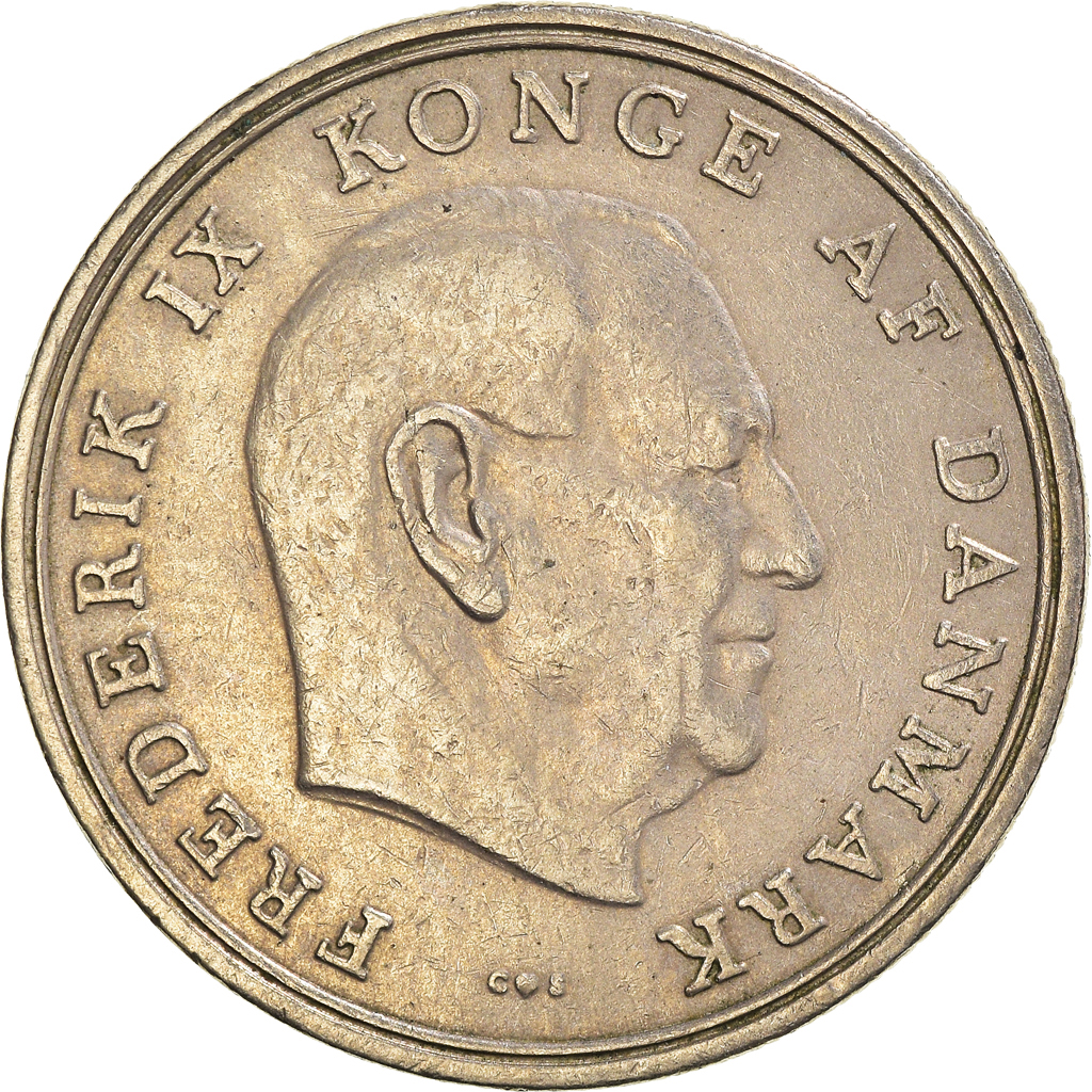 Moneda, Dinamarca, 5 Kroner, 1968