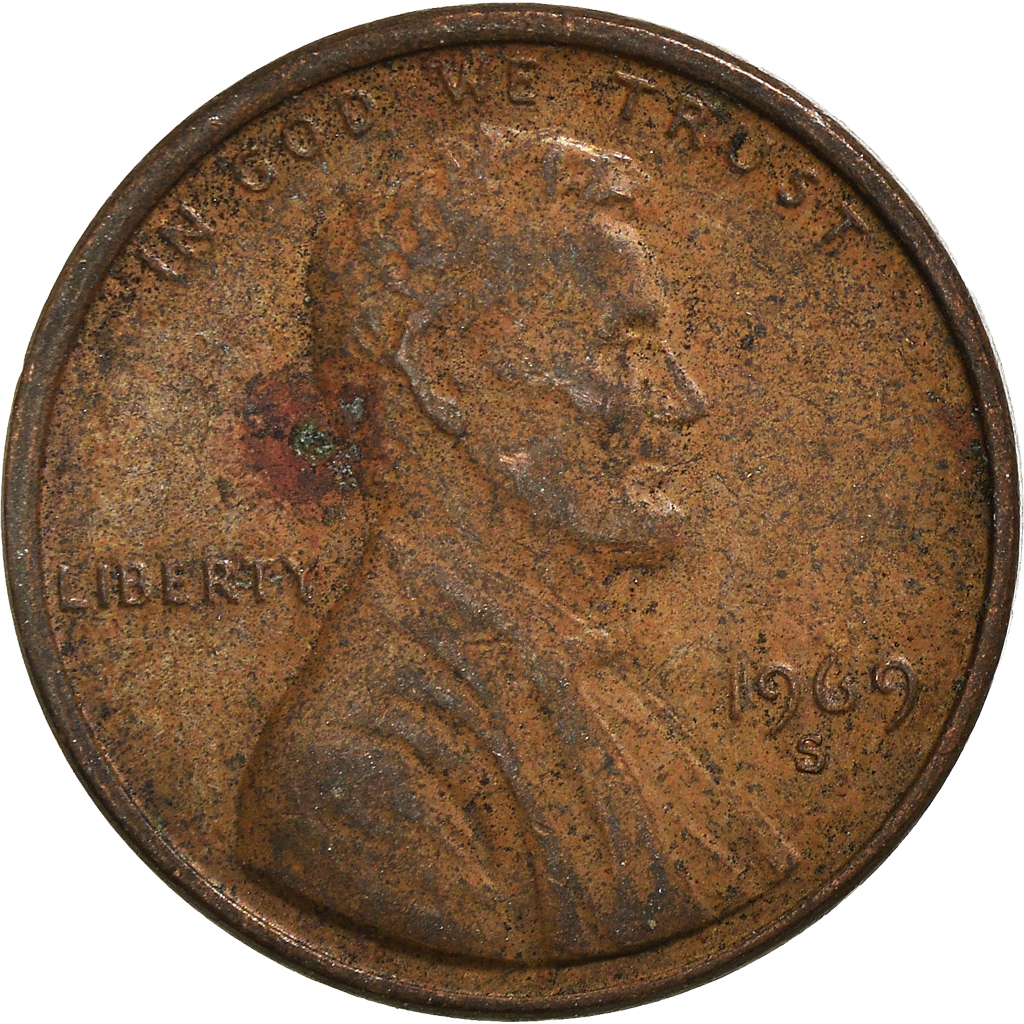 Moneda, Estados Unidos, Cent, 1969