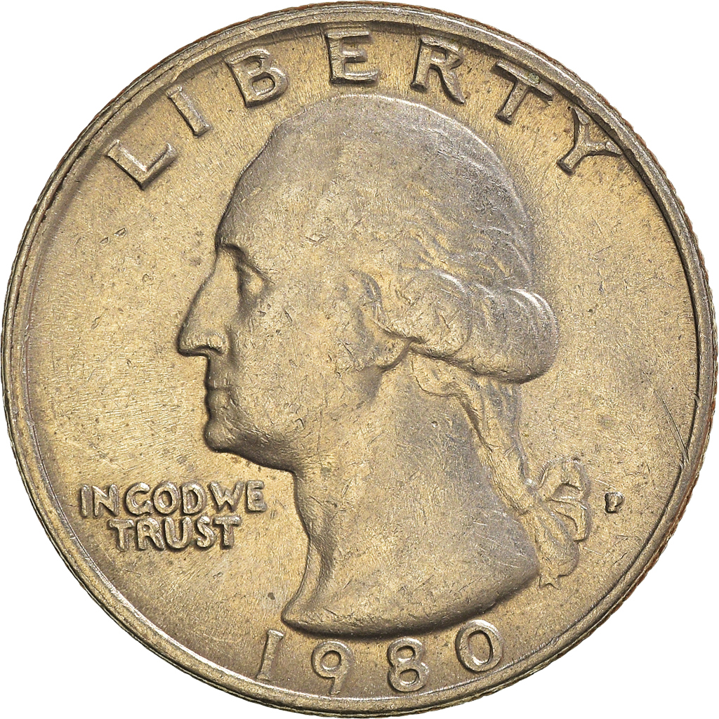 Moneda, Estados Unidos, Quarter, 1980