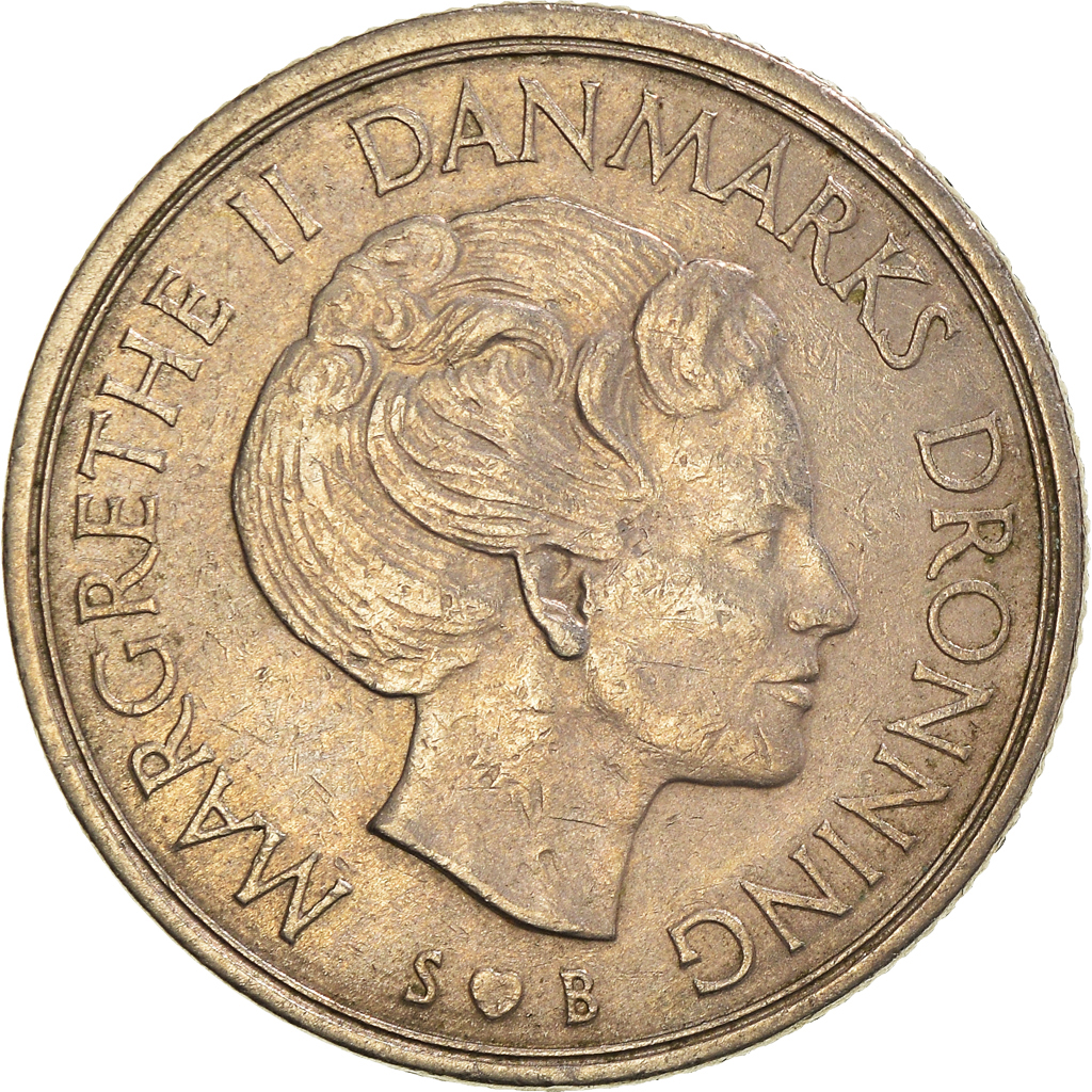 Moneda, Dinamarca, Krone, 1974