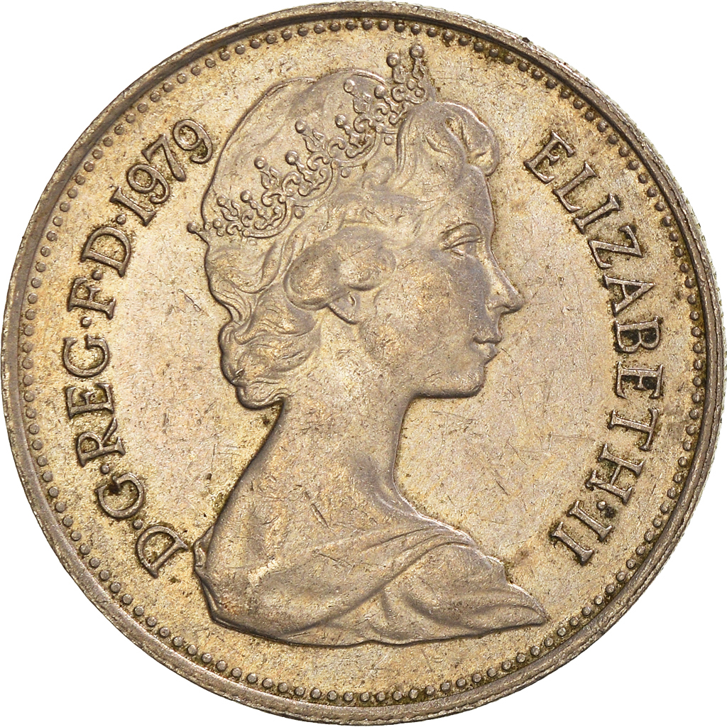 Moneda, Gran Bretaña, 5 New Pence, 1979