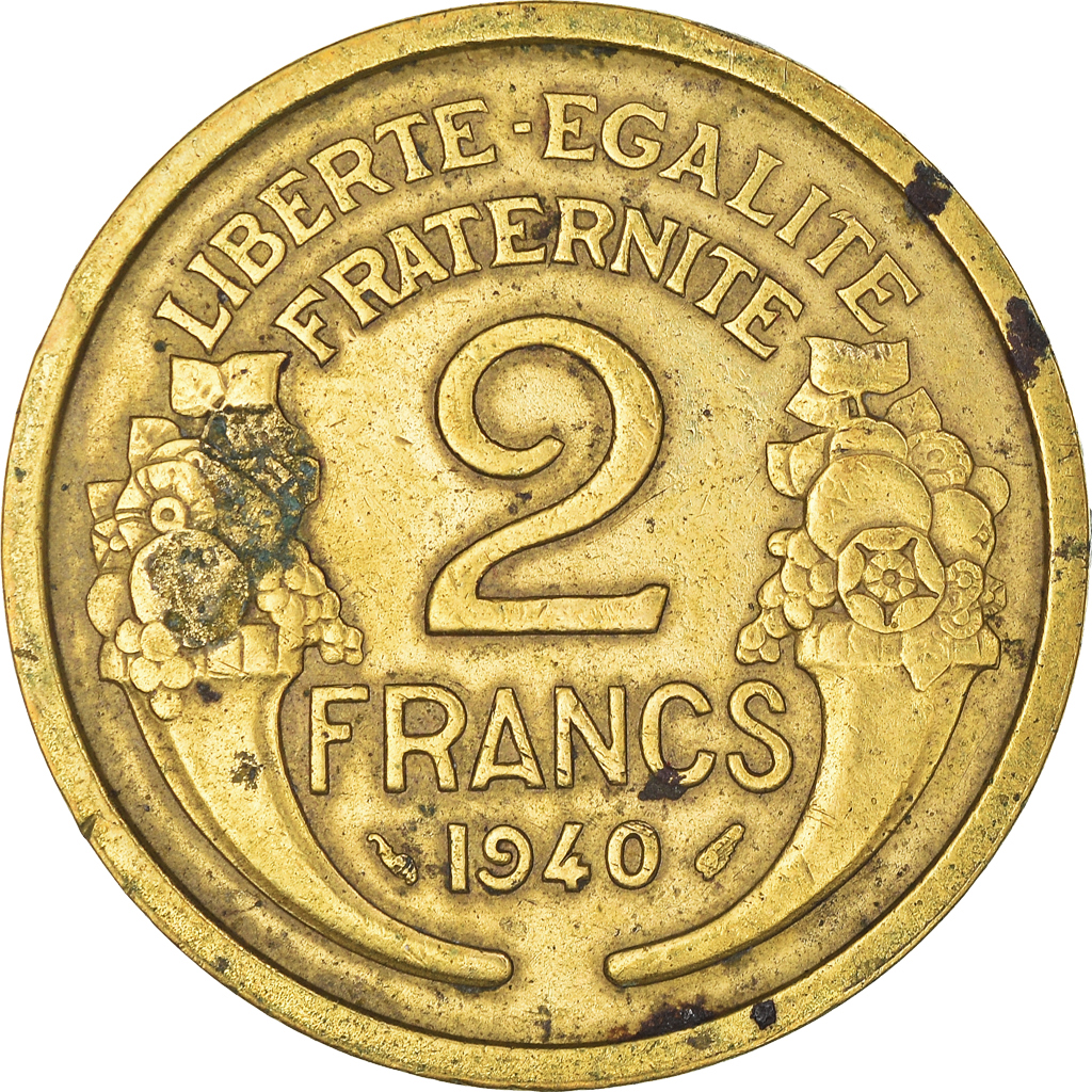 Moneda, Francia, 2 Francs, 1940