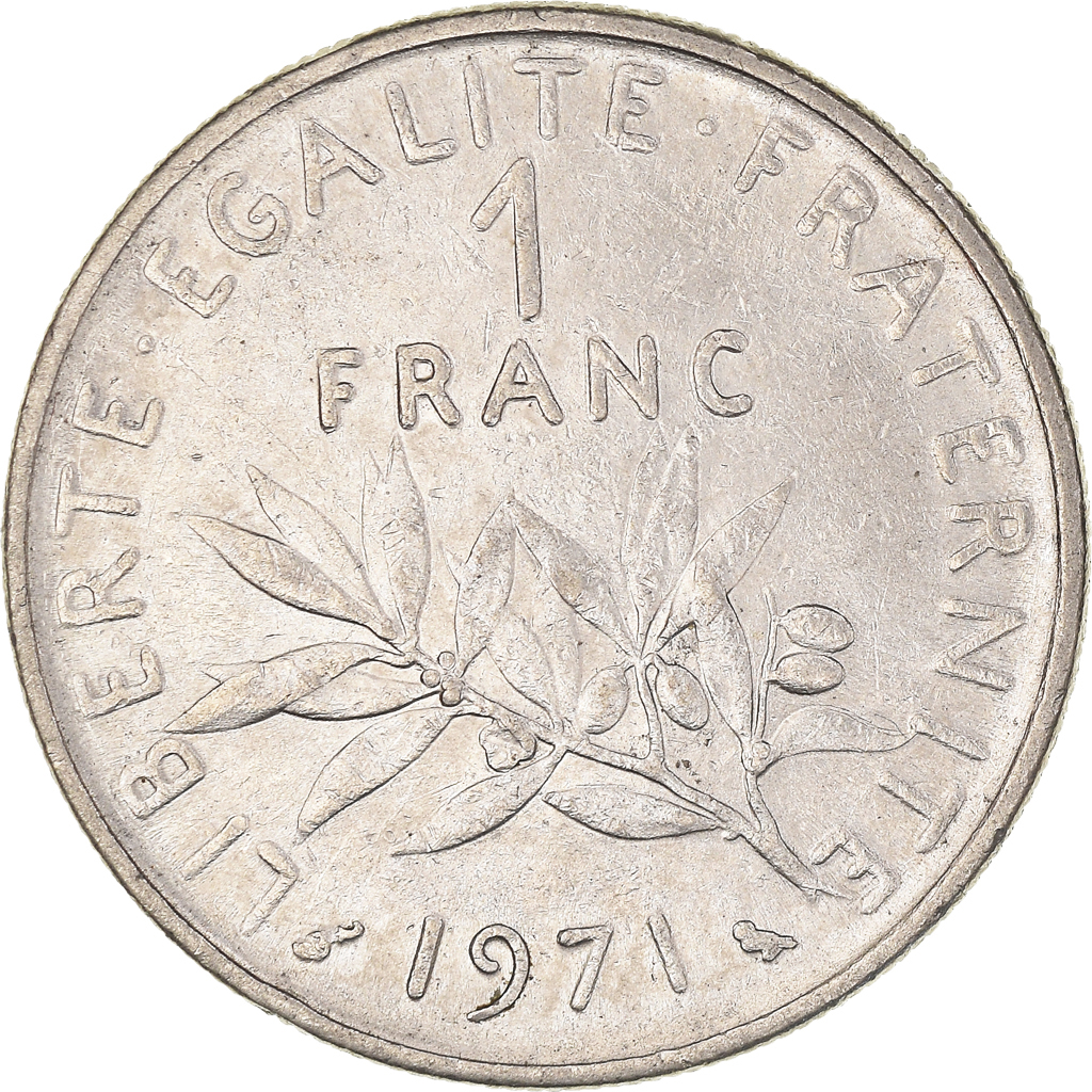 Moneda, Francia, Franc, 1971