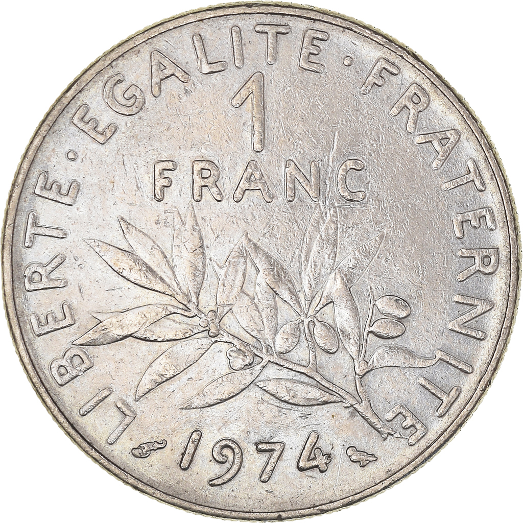 Moneda, Francia, Franc, 1974