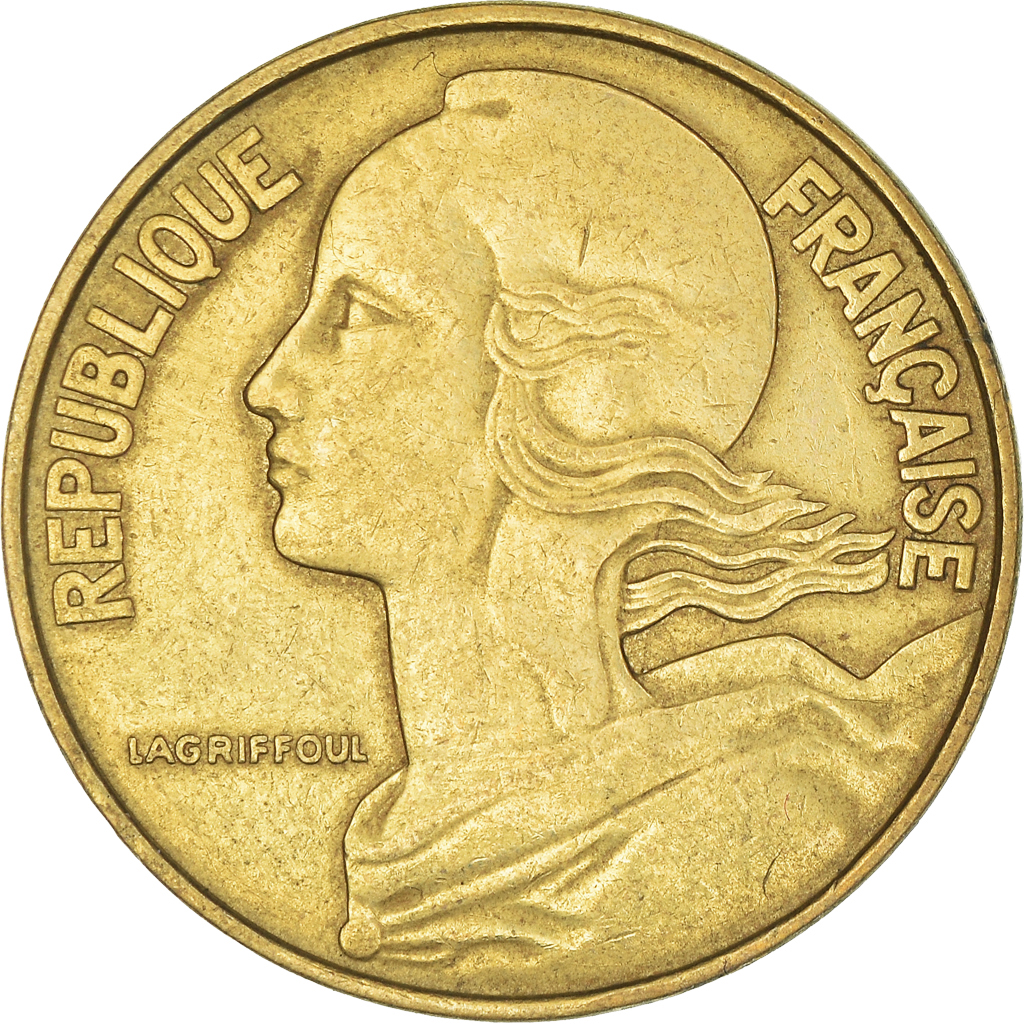 Moneda, Francia, 20 Centimes, 1970