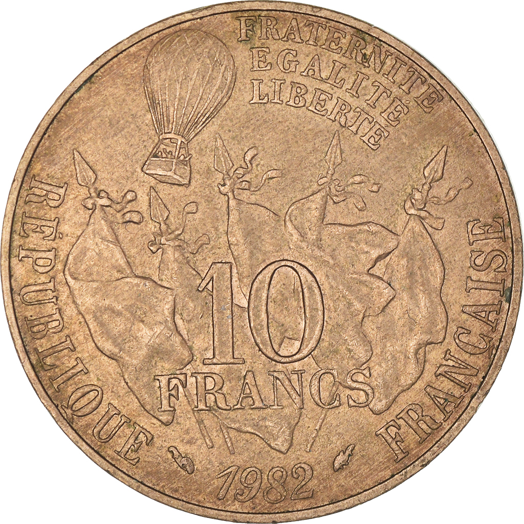 Moneda, Francia, 10 Francs, 1982