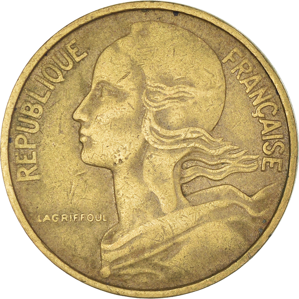 Moneda, Francia, 10 Centimes, 1964