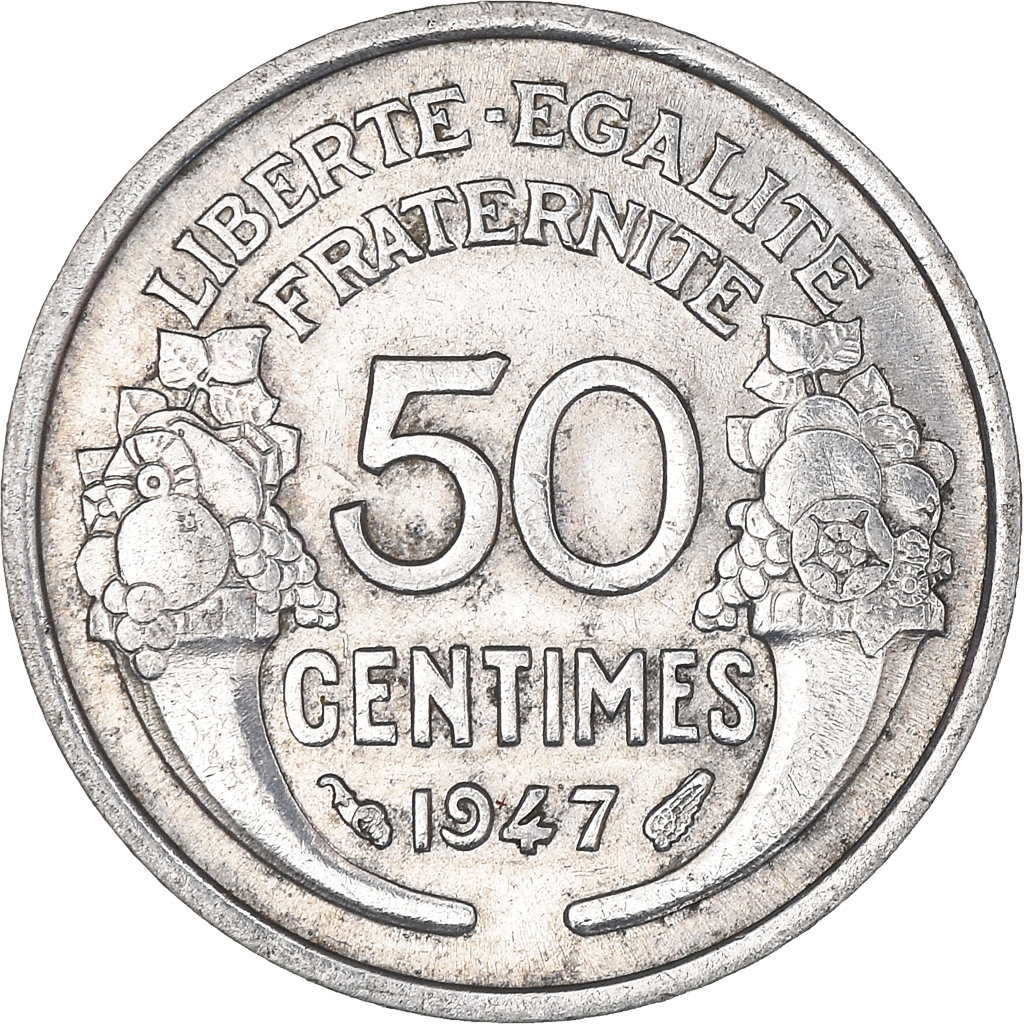 Moneda, Francia, 50 Centimes, 1947