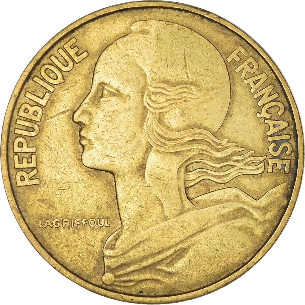 Moneda, Francia, 20 Centimes, 1968
