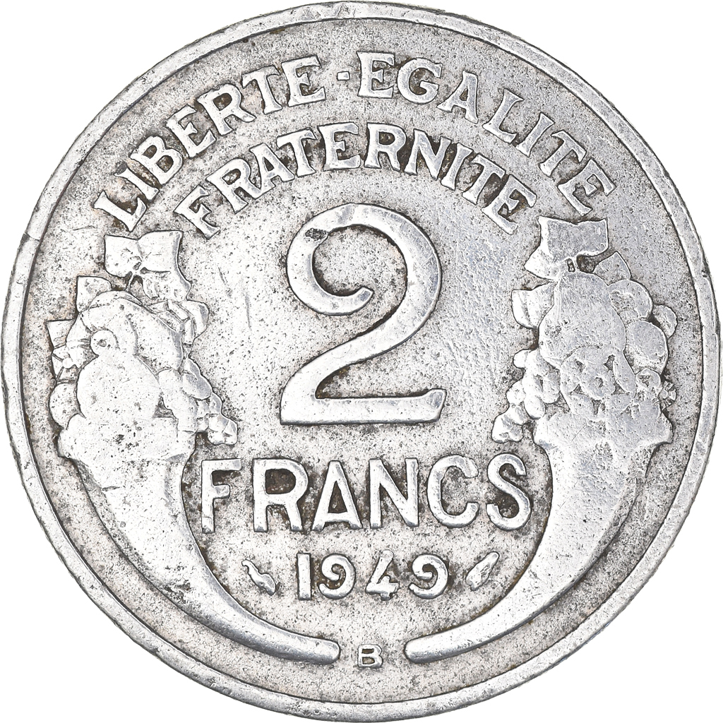 Moneda, Francia, 2 Francs, 1949