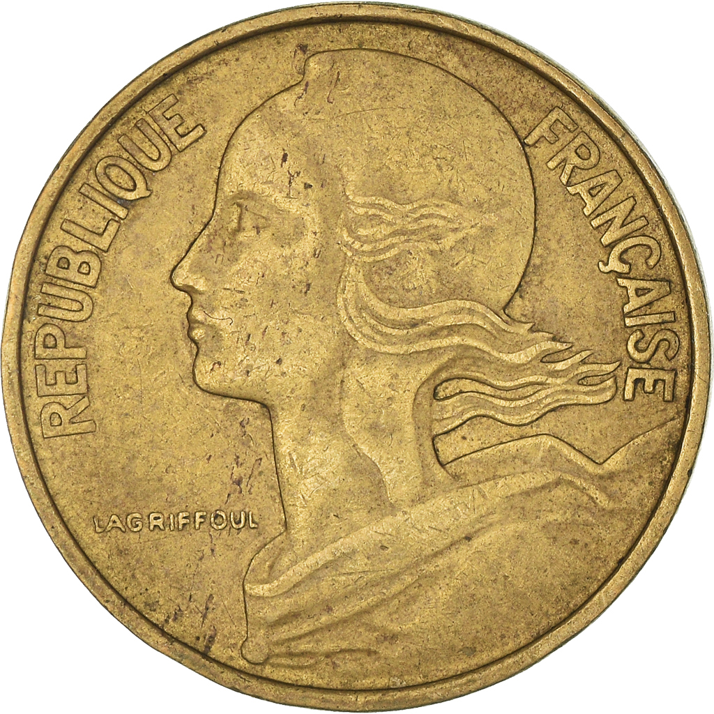 Moneda, Francia, 10 Centimes, 1973