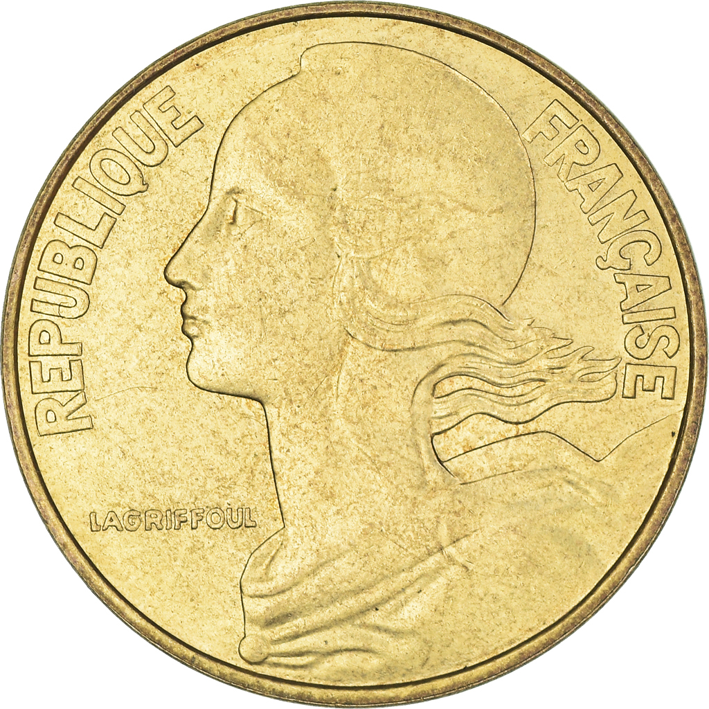 Moneda, Francia, 20 Centimes, 1985