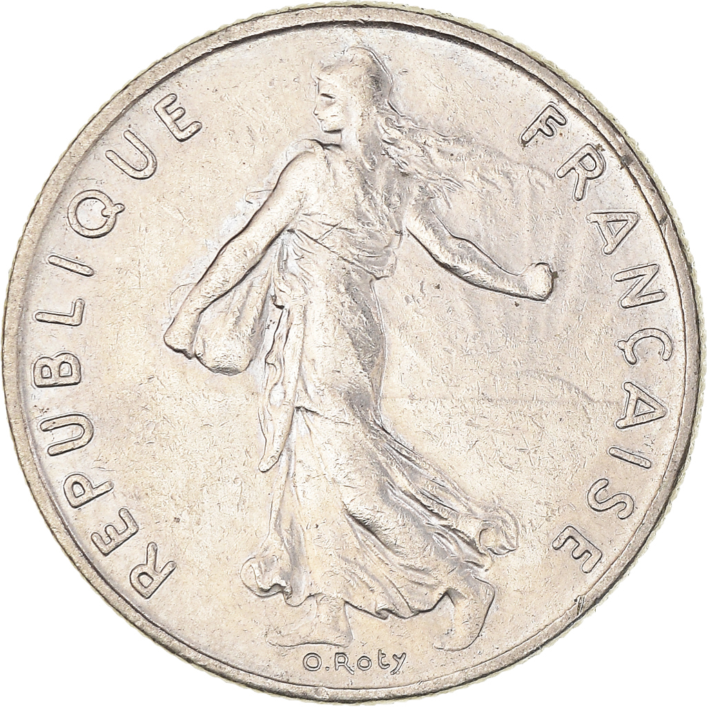 Moneda, Francia, 1/2 Franc, 1976