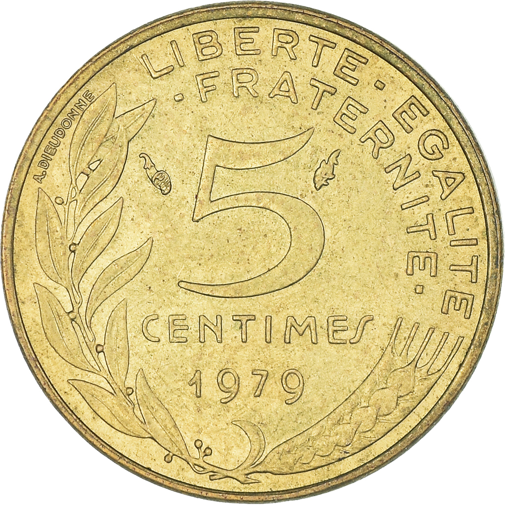 Moneda, Francia, 5 Centimes, 1979