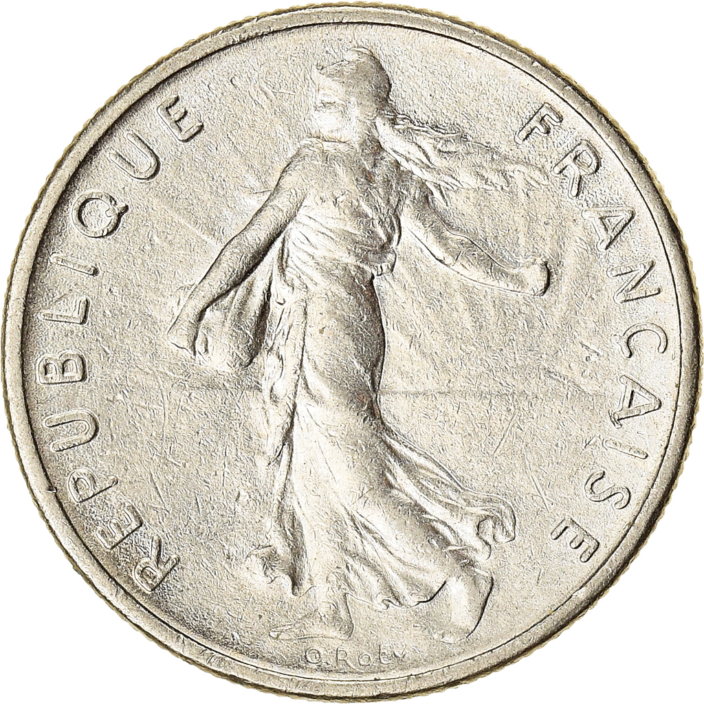 Moneda, Francia, 1/2 Franc, 1973