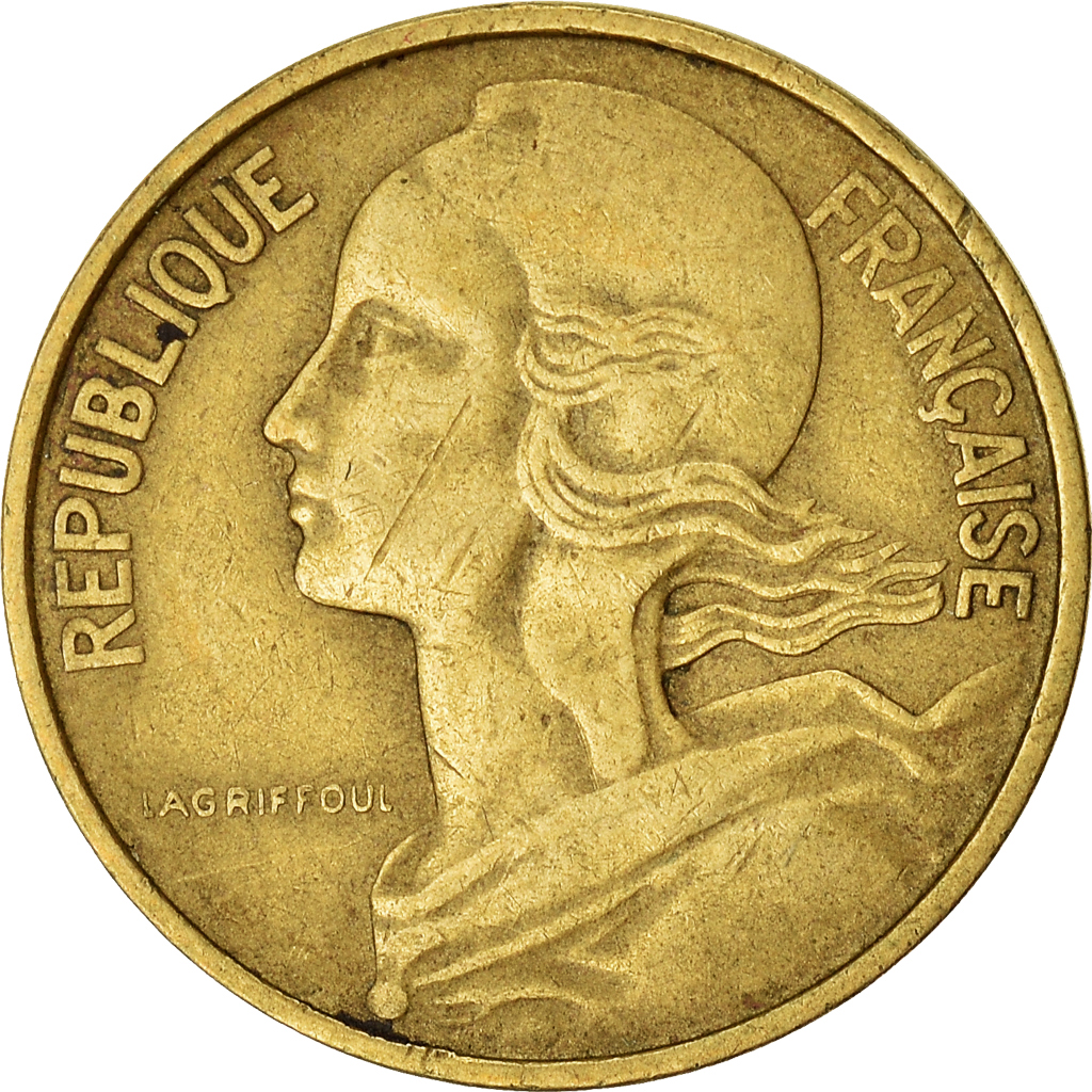 Moneda, Francia, 10 Centimes, 1968