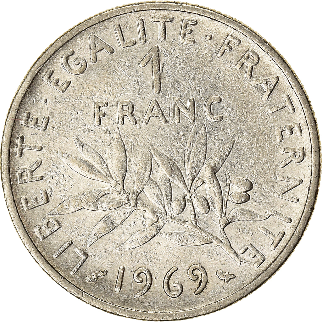 Moneda, Francia, Franc, 1969