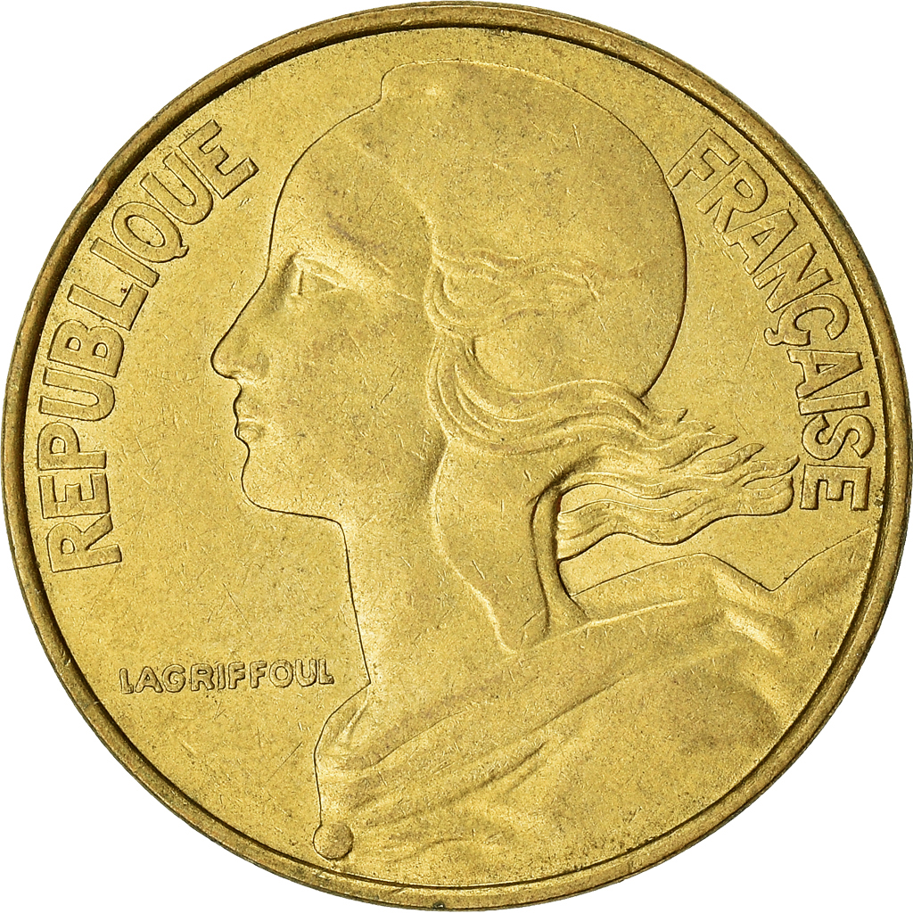 Moneda, Francia, 20 Centimes, 1975