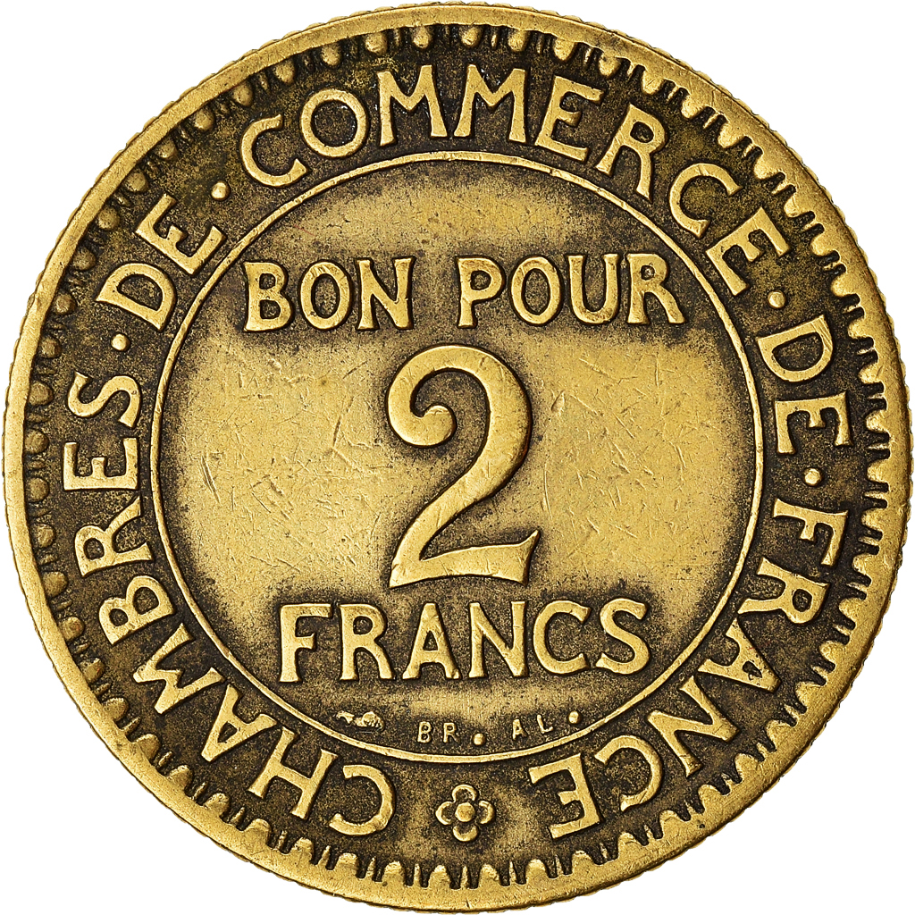 Moneda, Francia, 2 Francs, 1923