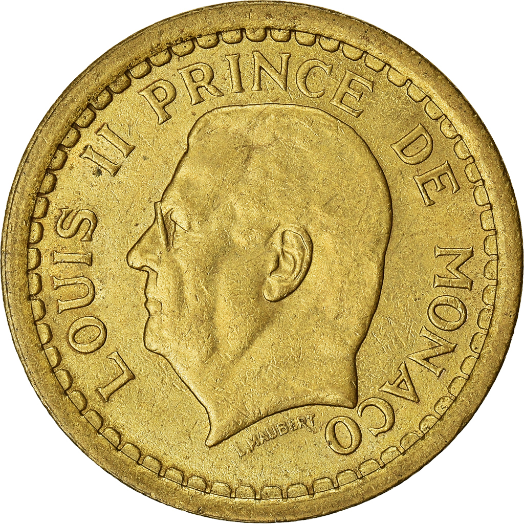 Moneda, Mónaco, 2 Francs, 1943