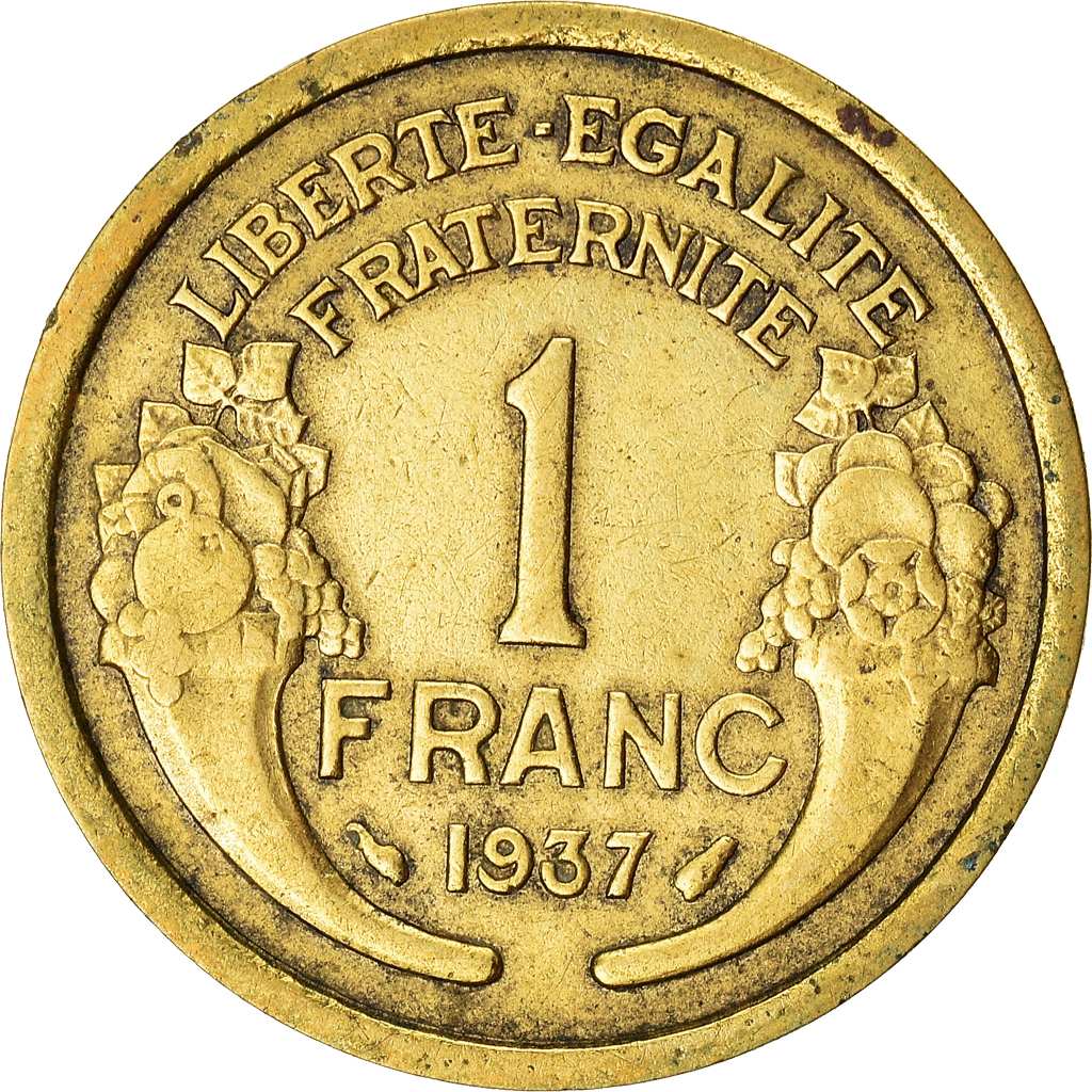Moneda, Francia, Franc, 1937