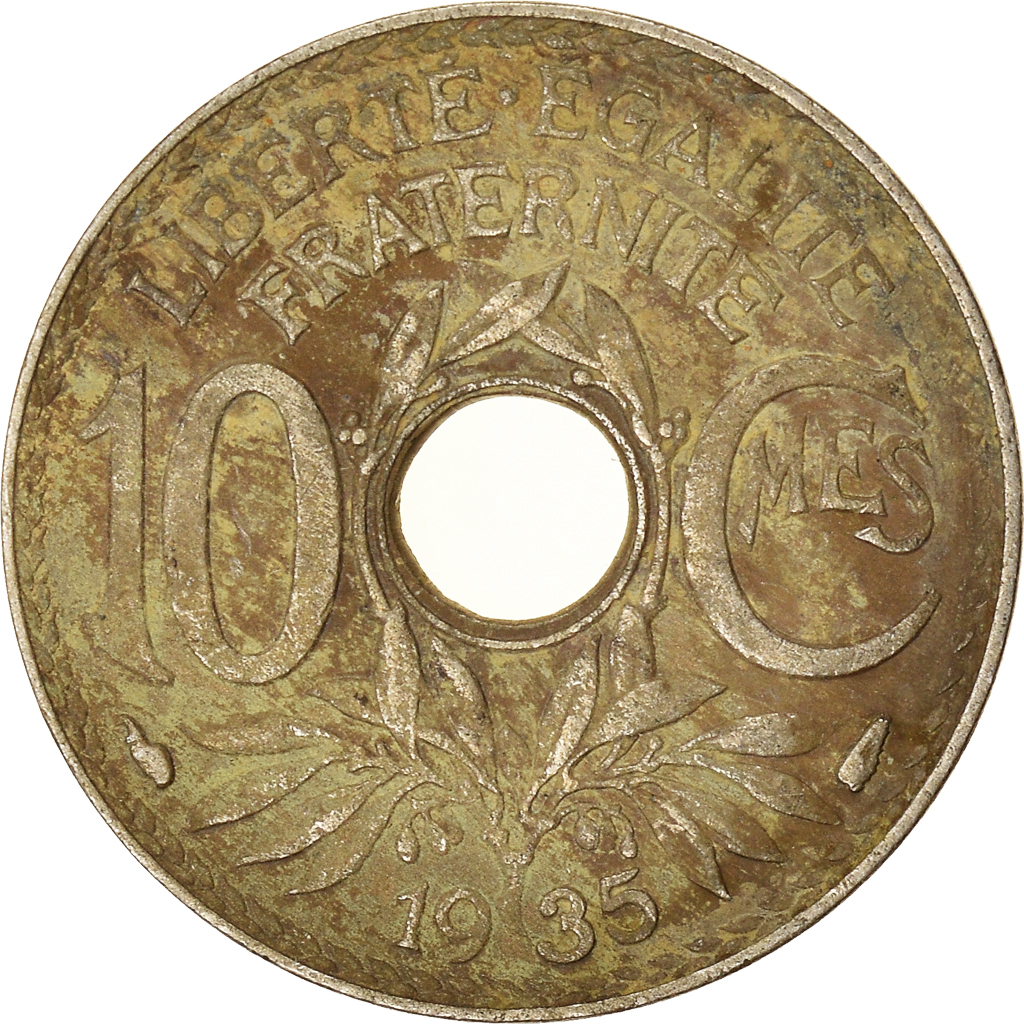 Moneda, Francia, 10 Centimes, 1935