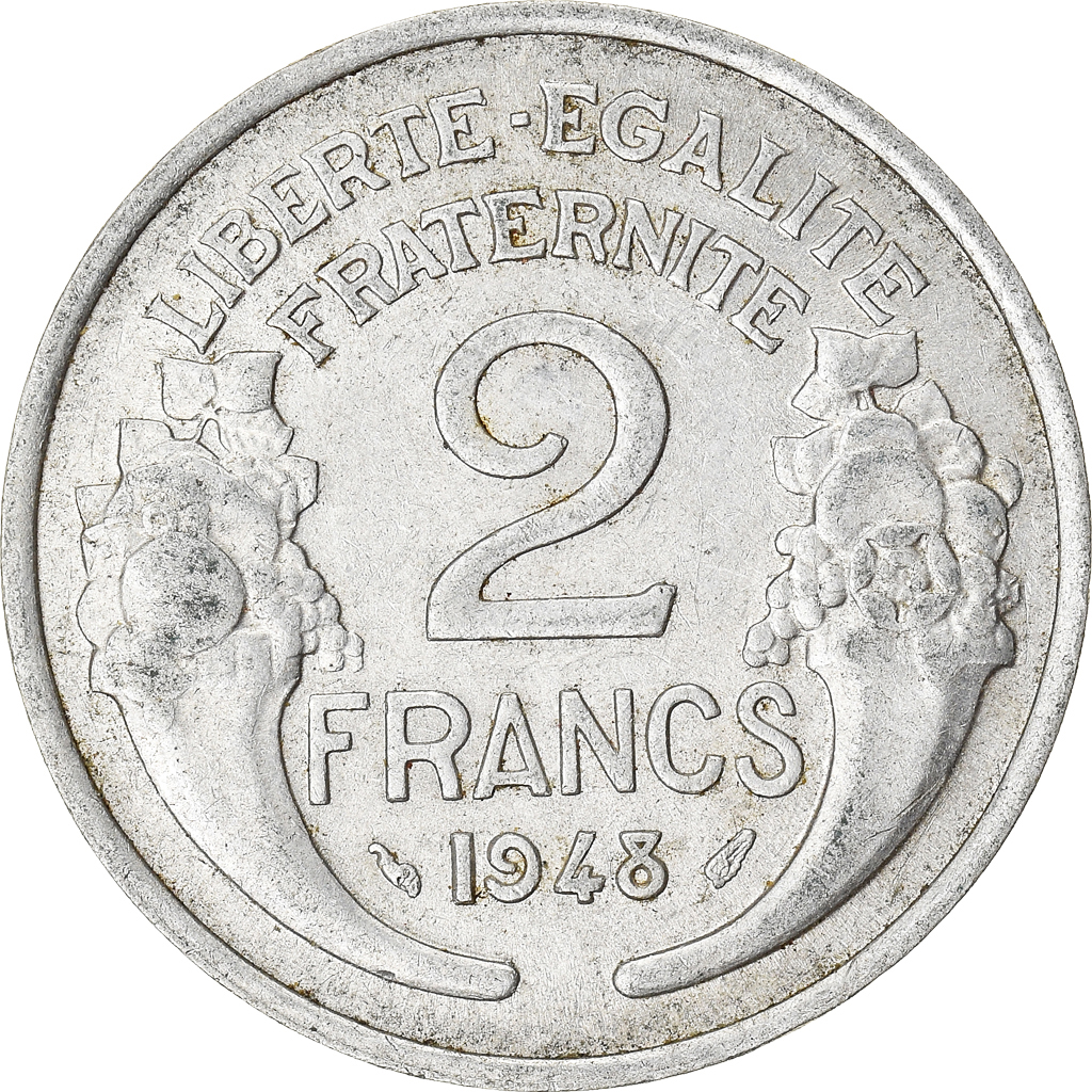 Moneda, Francia, 2 Francs, 1948