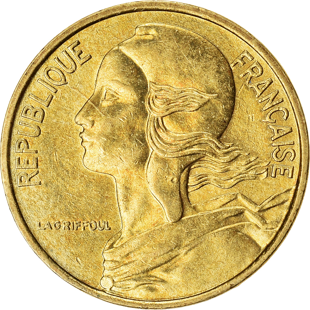 Moneda, Francia, 5 Centimes, 1992
