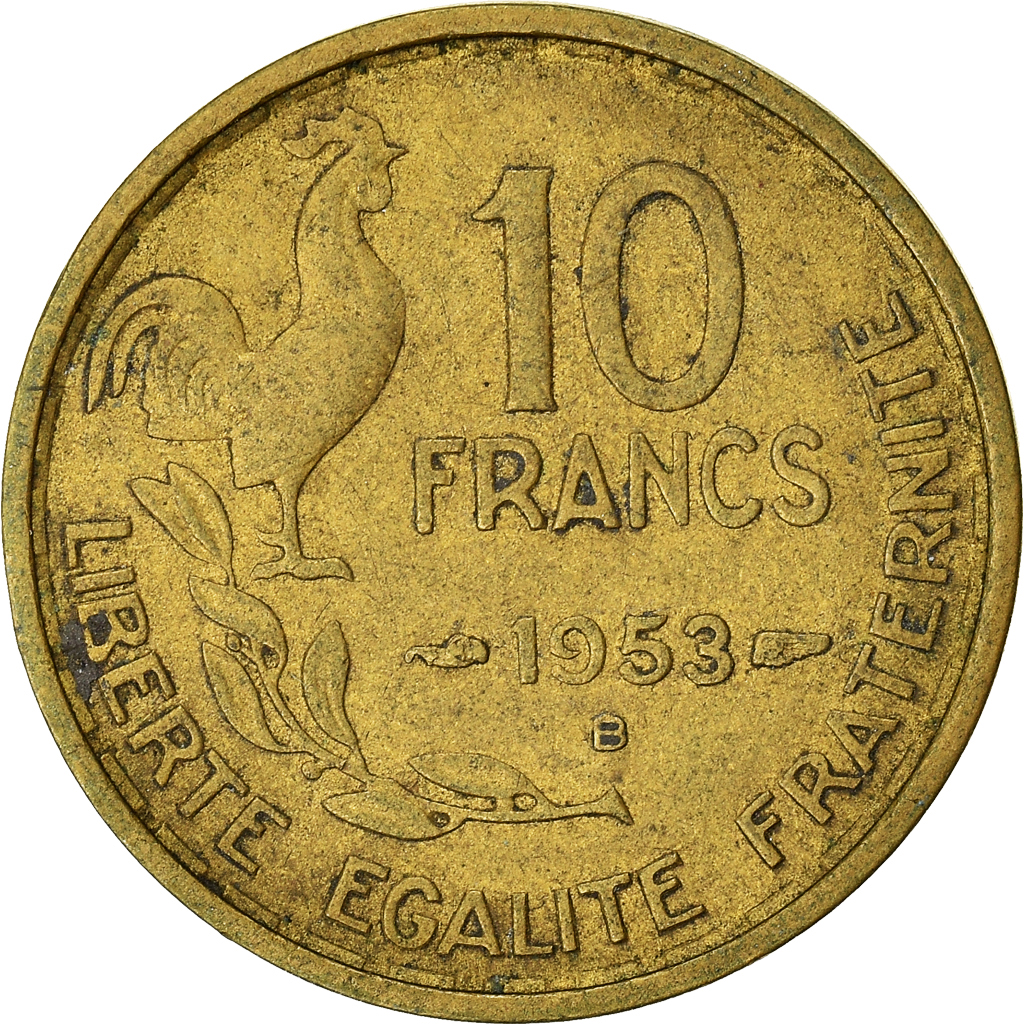 Moneda, Francia, 10 Francs, 1953