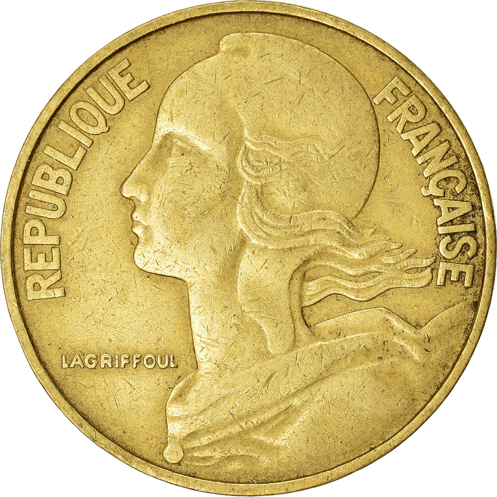 Moneda, Francia, 20 Centimes, 1962