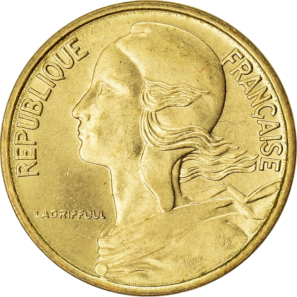Moneda, Francia, 5 Centimes, 1985