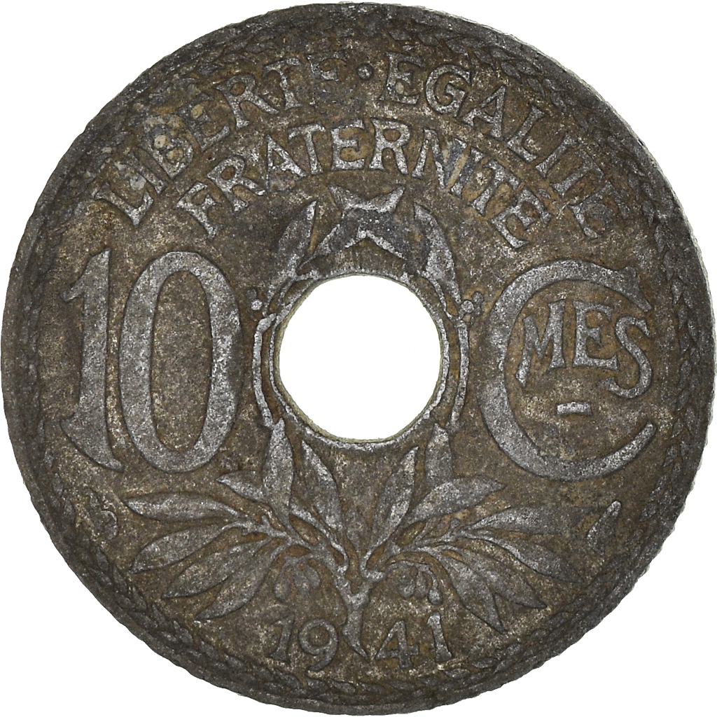 Coin, France, 10 Centimes, 1941