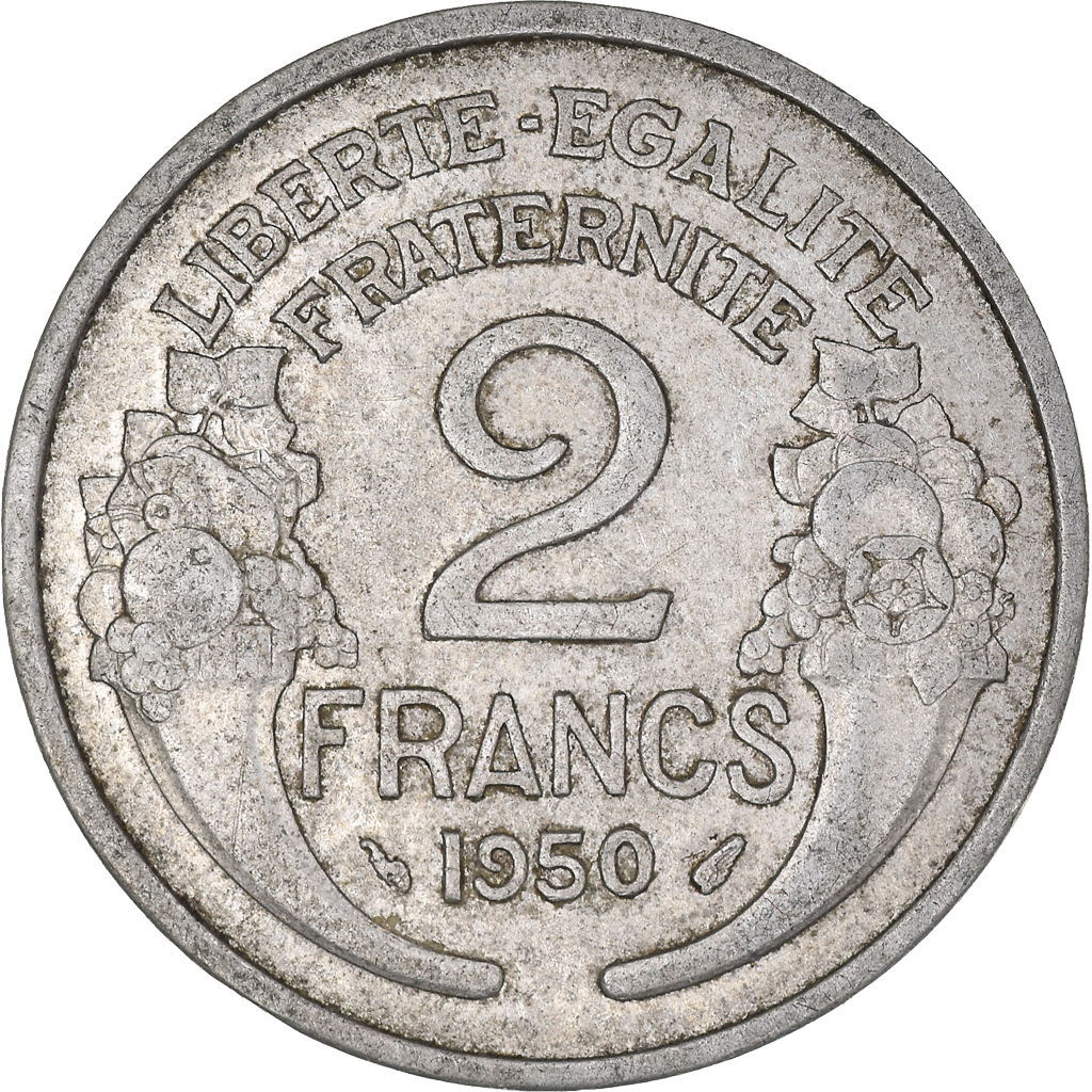 Moneda, Francia, 2 Francs, 1950