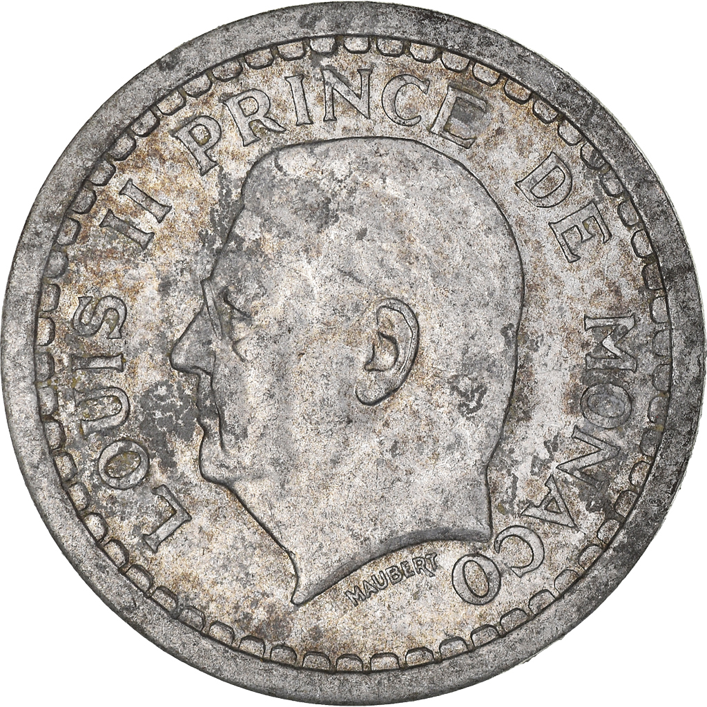 Moneda, Mónaco, 2 Francs, Undated (1943)