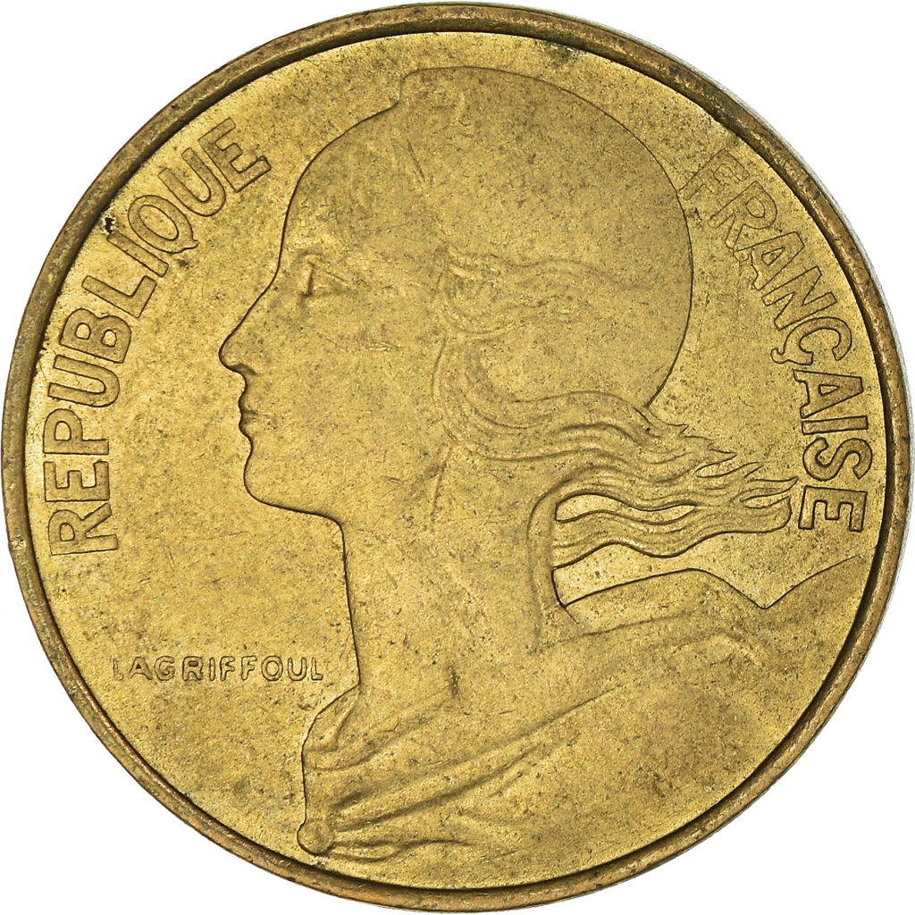 Moneda, Francia, 10 Centimes, 1977