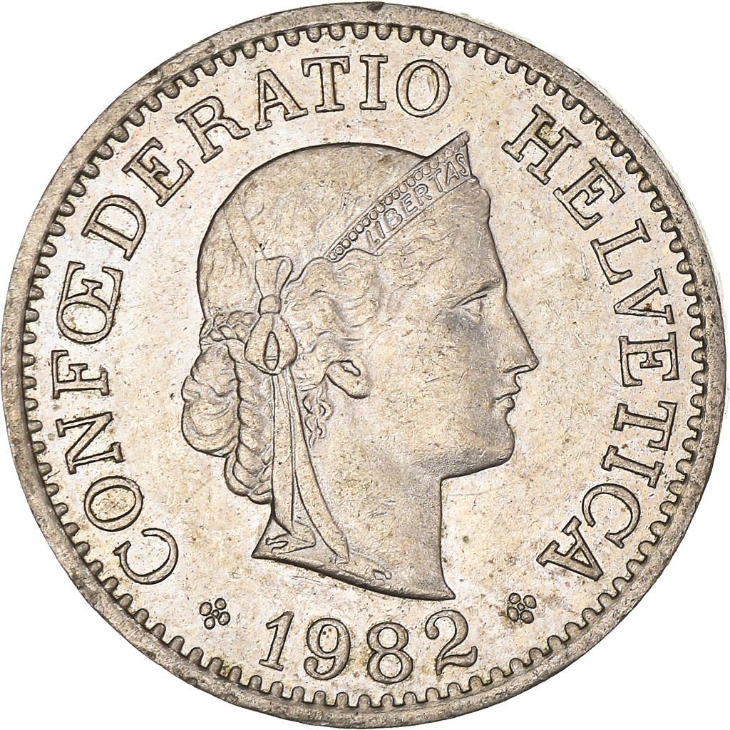 Moneda, Suiza, 10 Rappen, 1982