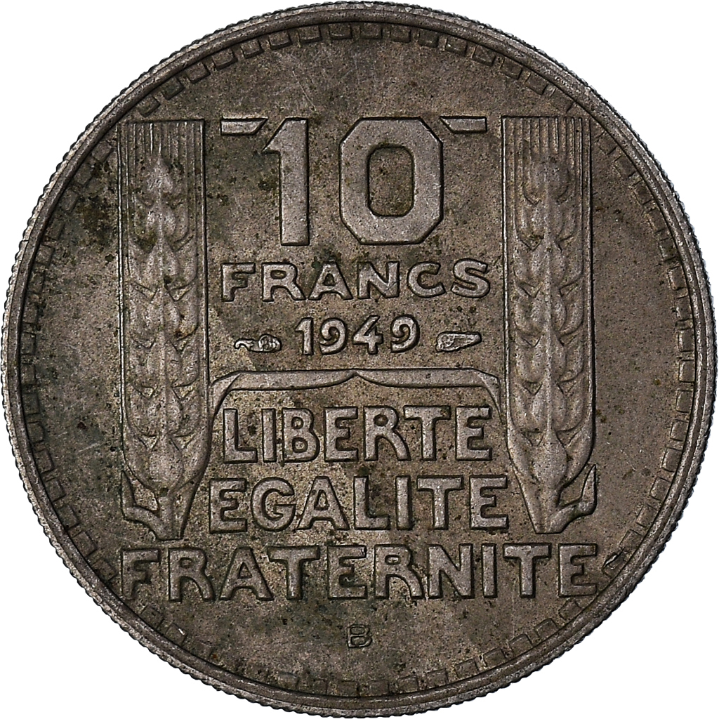 Moneda, Francia, 10 Francs, 1949