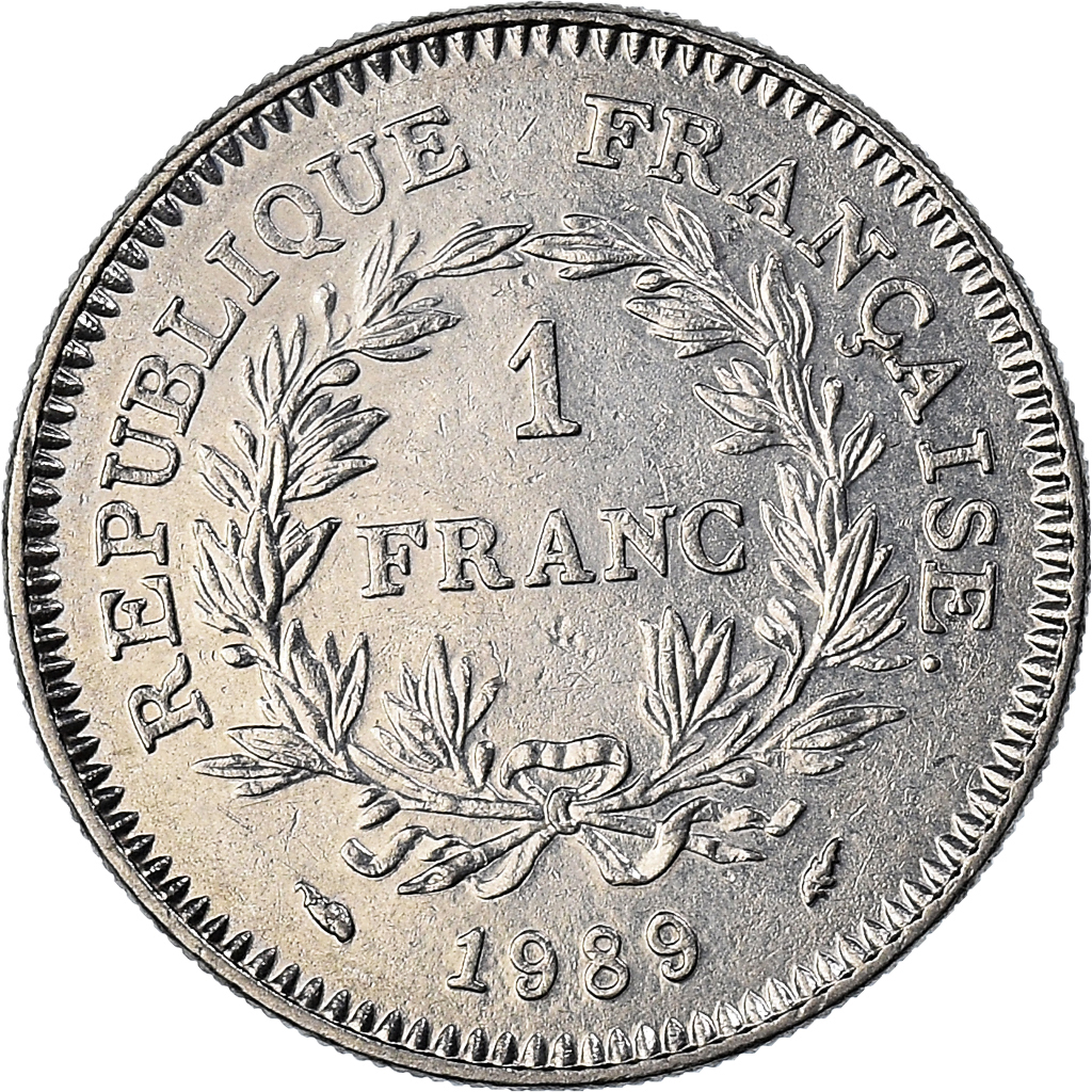 Moneda, Francia, Franc, 1989