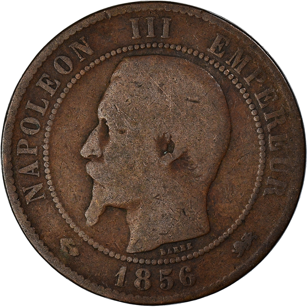 Coin, France, 10 Centimes, 1856