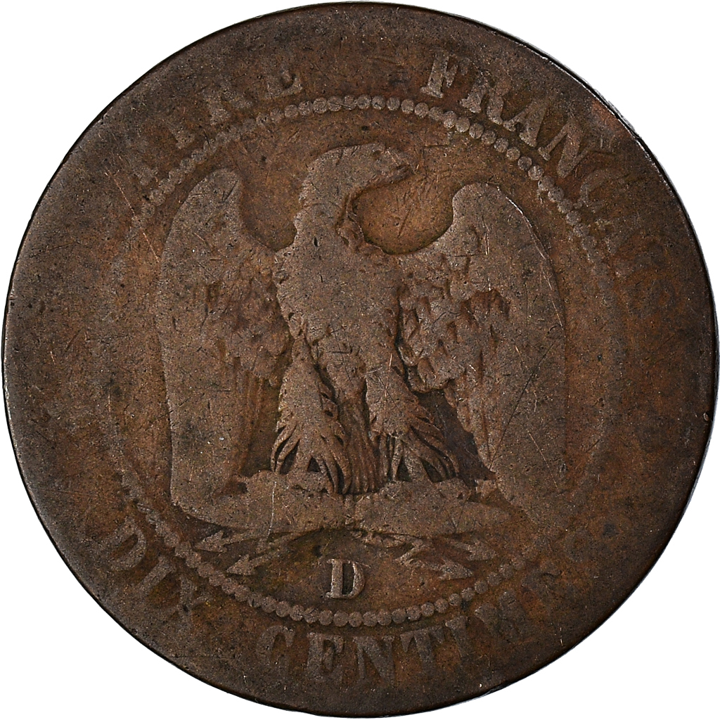 Coin, France, 10 Centimes, 1856