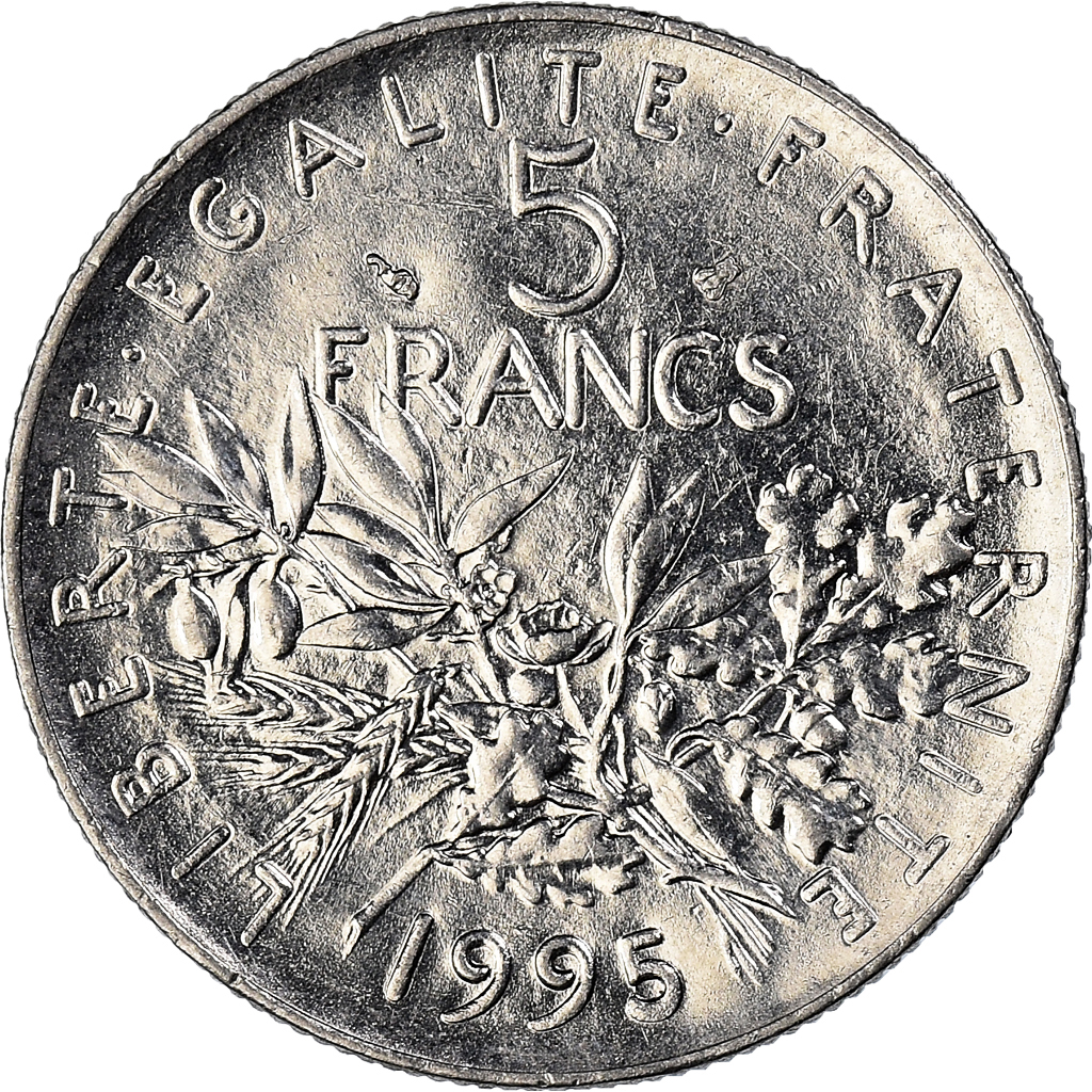 Moneda, Francia, 5 Francs, 1995