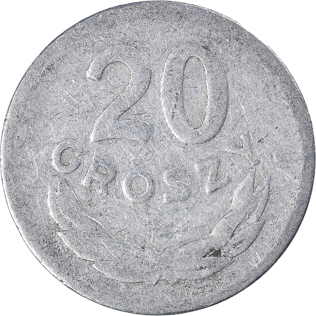 Moneda, Polonia, 20 Groszy, 1949