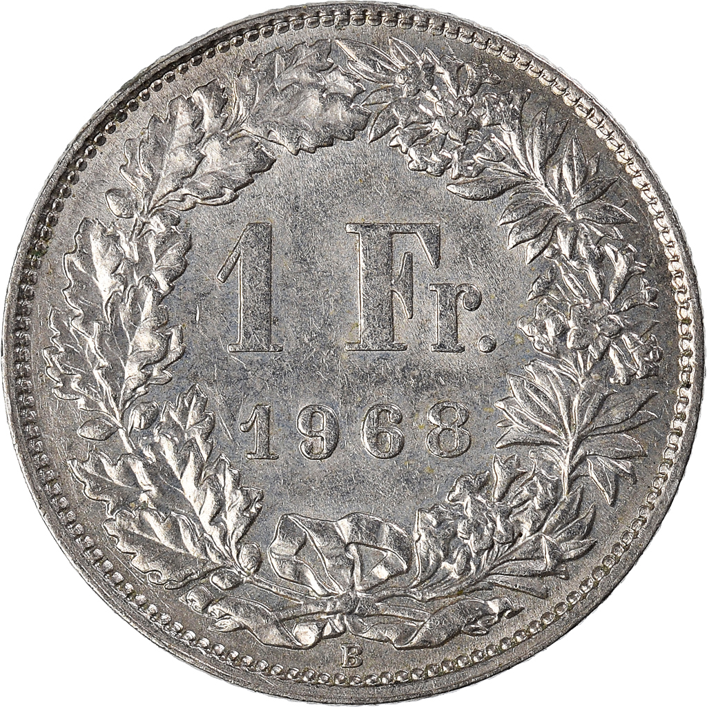 Moneda, Suiza, Franc, 1968